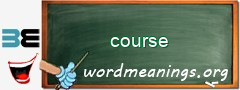 WordMeaning blackboard for course